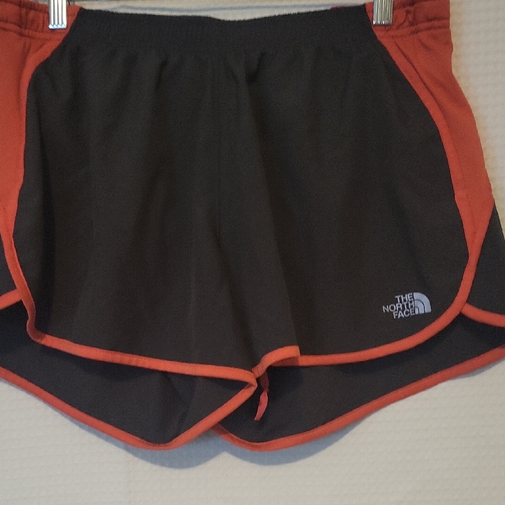 The North Face Black and Orange Athletic Shorts
